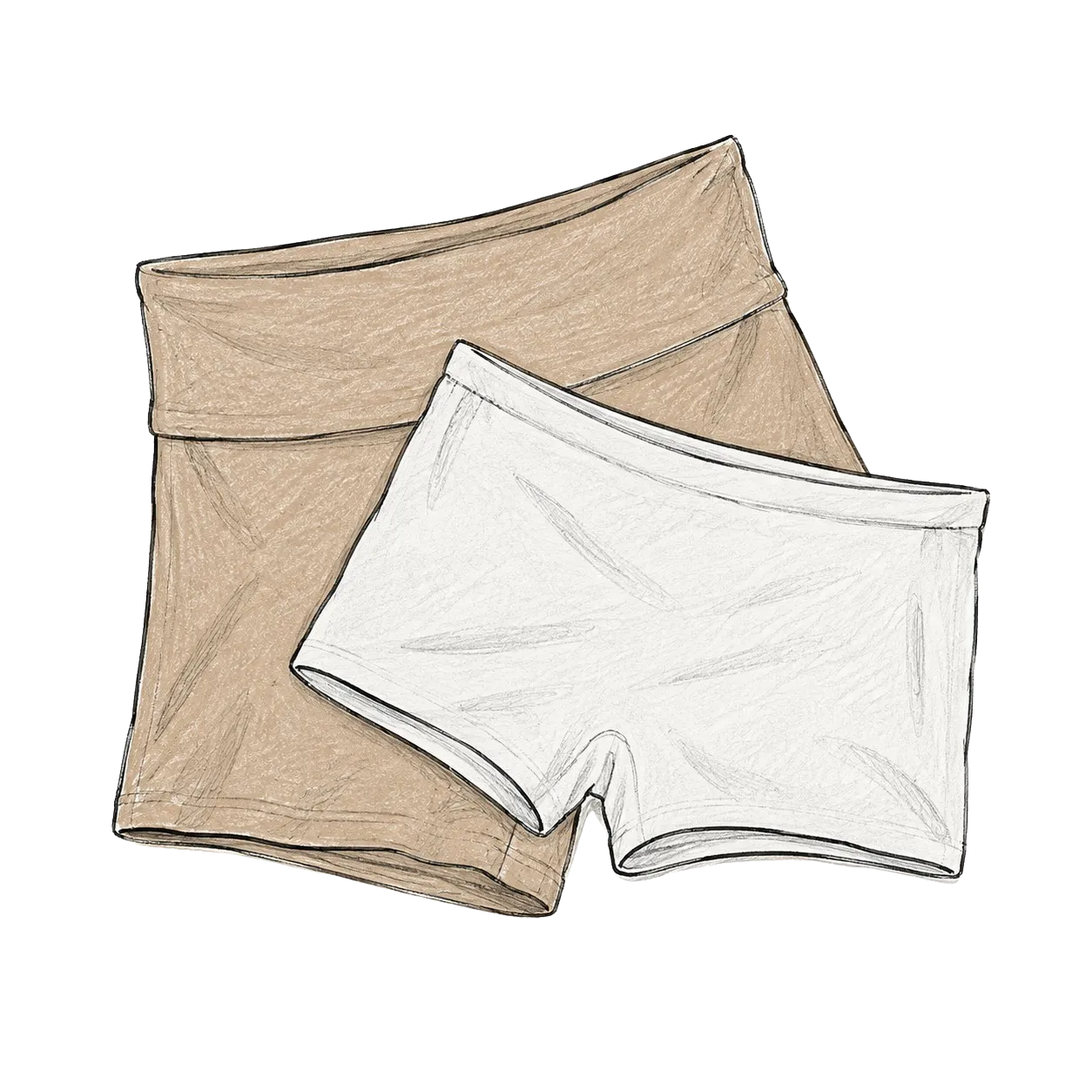 Cut & Sew Foldover & Boy Shorts view 2