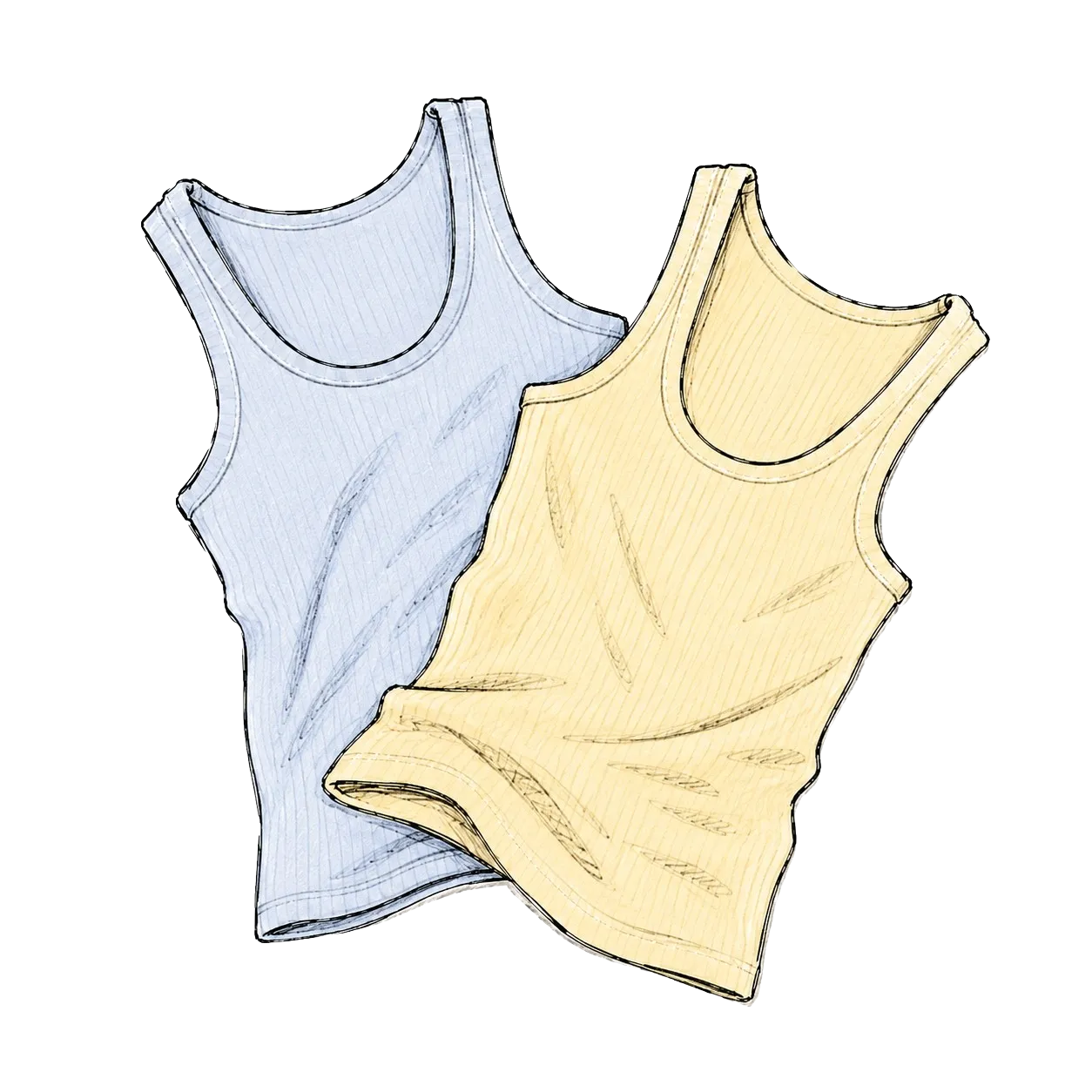 Cut & Sew Ribbed Tank view 2