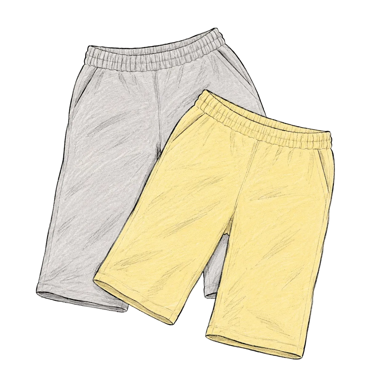 Cut & Sew 3/4 Shorts view 3 - Premium custom apparel